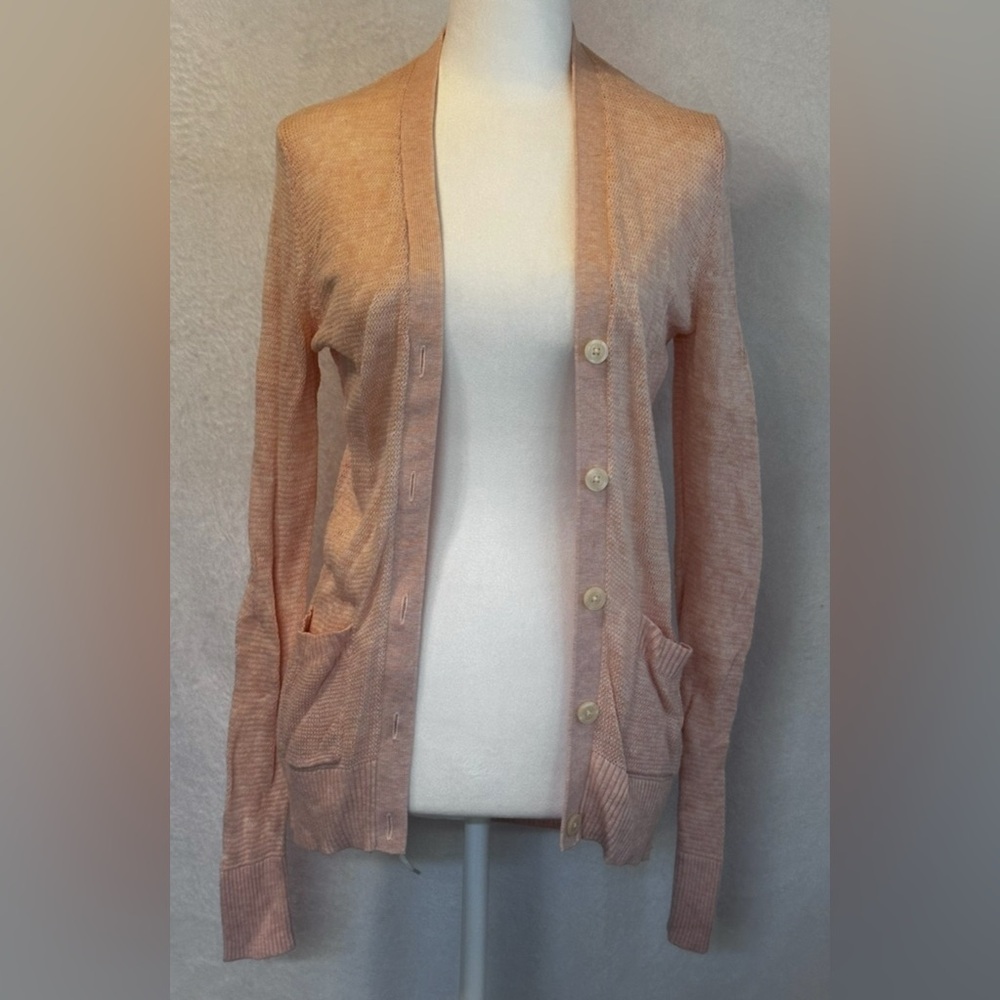 #2029 Old Navy Women's Peach Cardigan Sweater Sz Medium